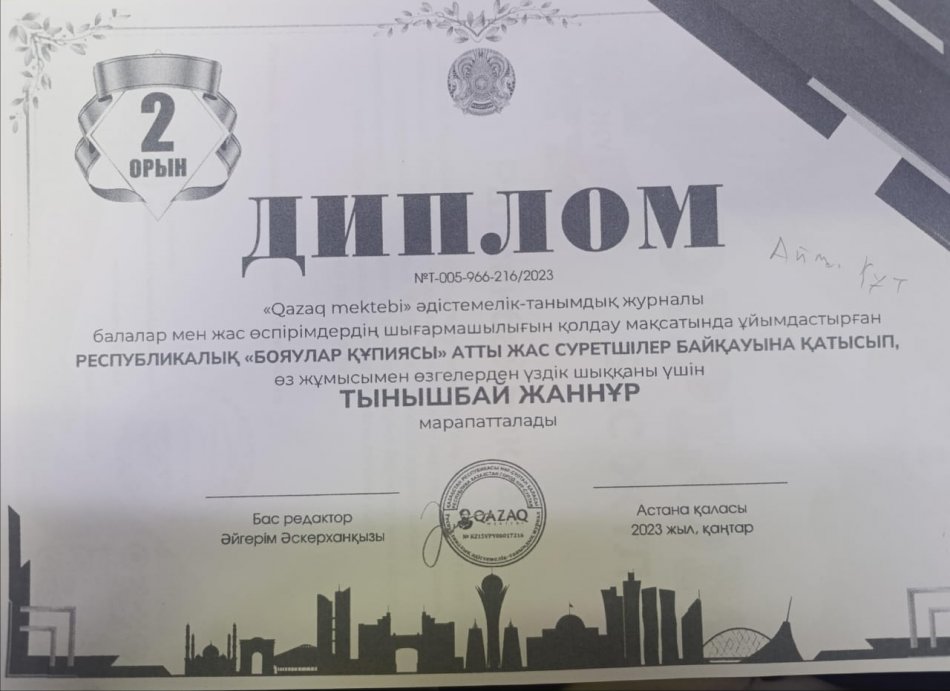 Жас суретшілер байқауы